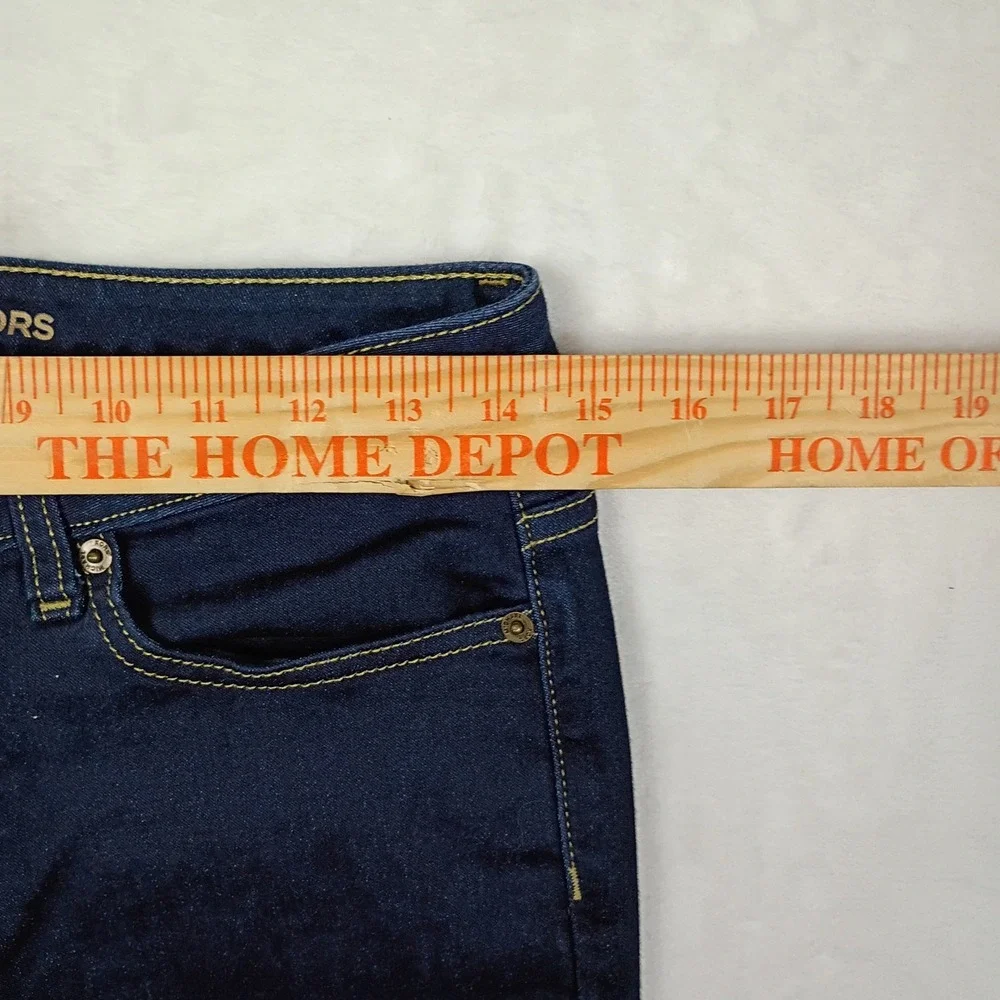 Michael Kors Jeans Womens 4 Dark Blue Izzy Cropped Skinny Denim Casual Classic